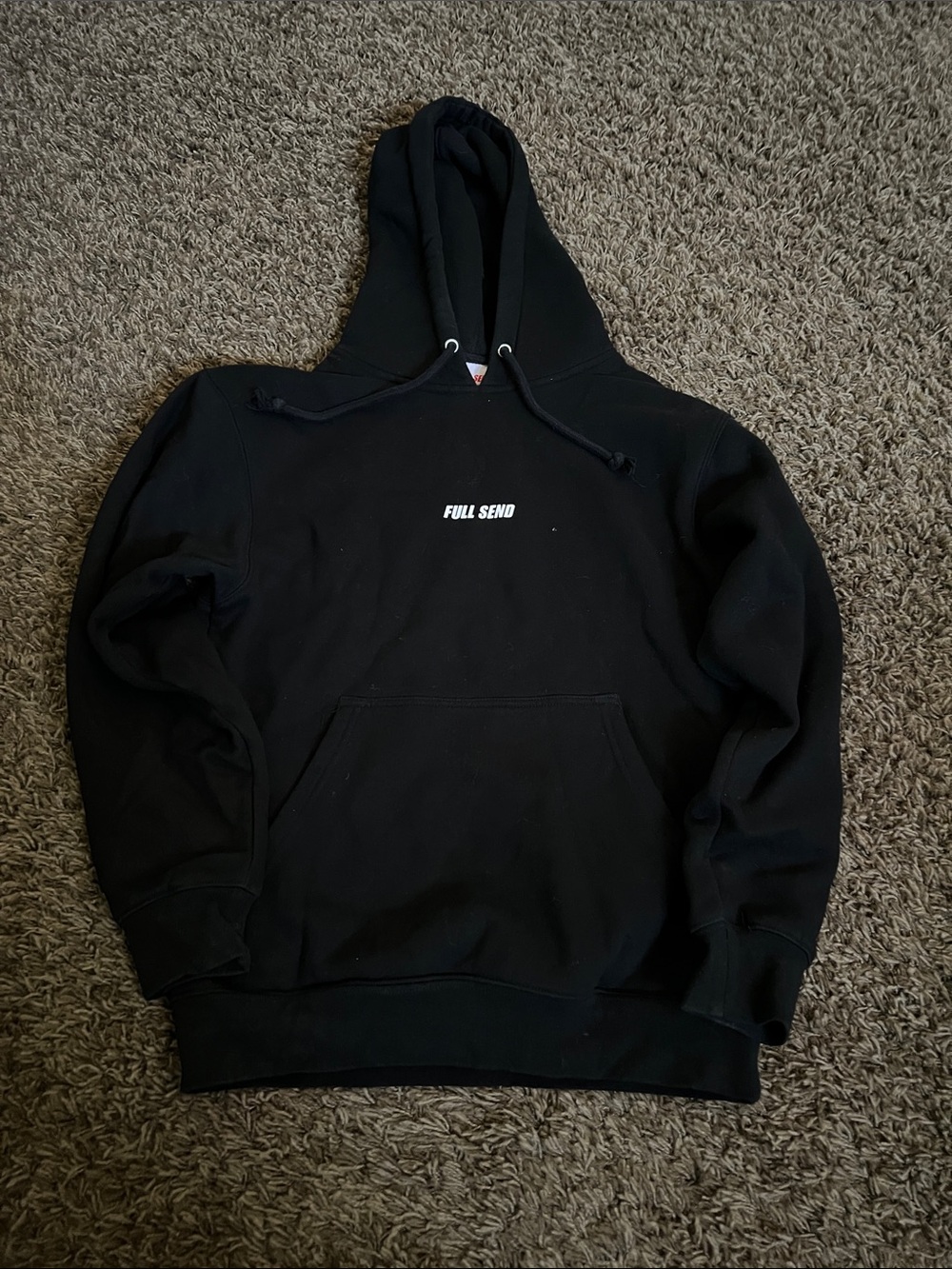 Full Send Men's Black Hoodie Sweatshirt, good condition.